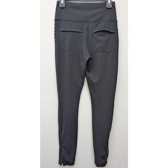 Athleta Women’s Leggings Delancey Moto Tight Black Ankle Zip Athleisure Size S - Picture 4 of 16